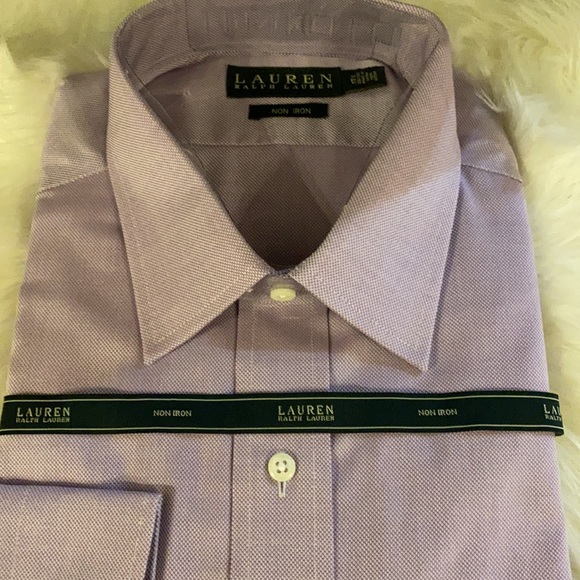New Ralph Lauren 17 1/2 32/33 dress shirt color lilac - Picture 1 of 5